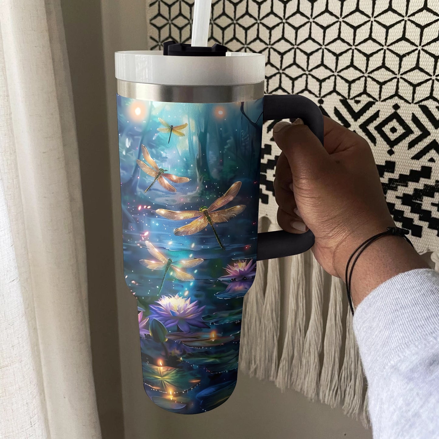 Shineful Tumbler Dragonfly Dreamscape Delight