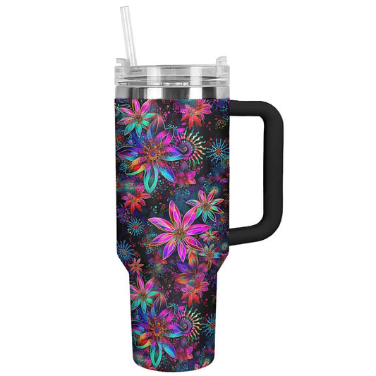 Hippie 40 Oz Shineful™ Tumbler Mysterious Flowers Tl10 40Oz