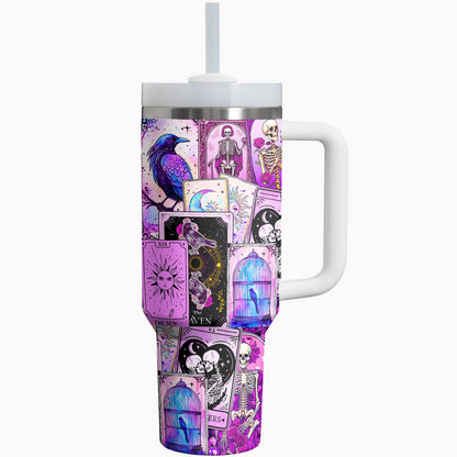 Tarot Shineful Tumbler Purple Mystic Skulls Tarot