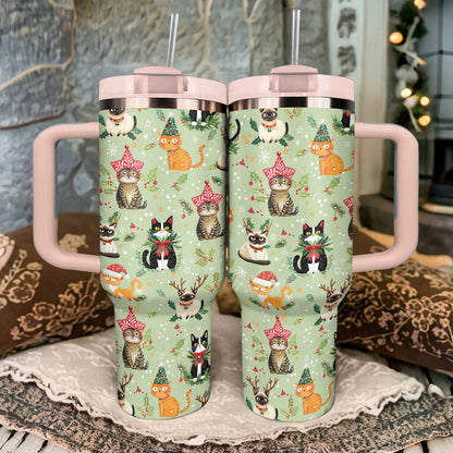 Shineful Tumbler Christmas Cats