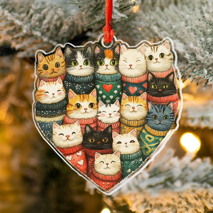 Shineful 2D Acrylic Ornament Purrfectly Cozy