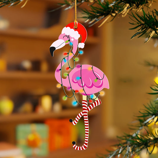 Shineful 2D Acrylic Ornament Cheerful Flamingo