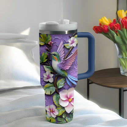 Shineful Glossy Tumbler Blossom Hummingbird