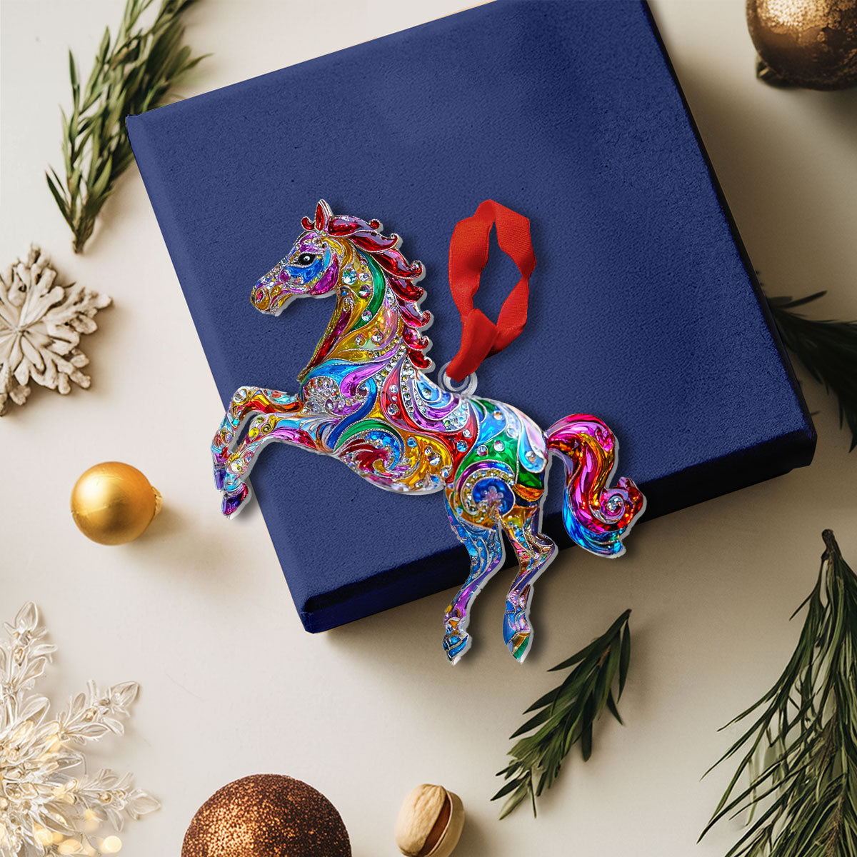 Shineful 2D Acrylic Ornament Sparkle Horse