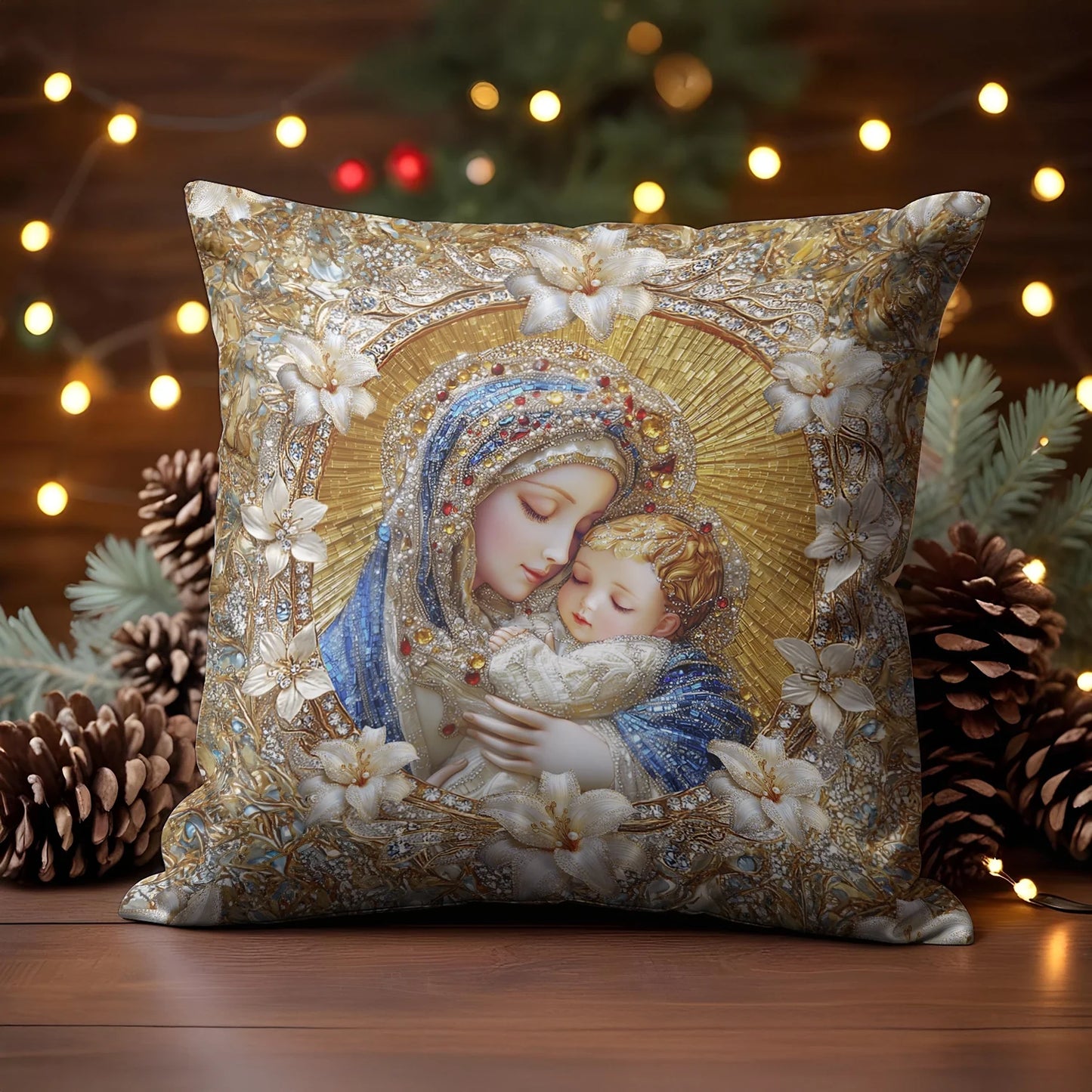 Shineful 2D Print Cushion Cover, Pillowcase, Pillows Covers - Holy Embrace