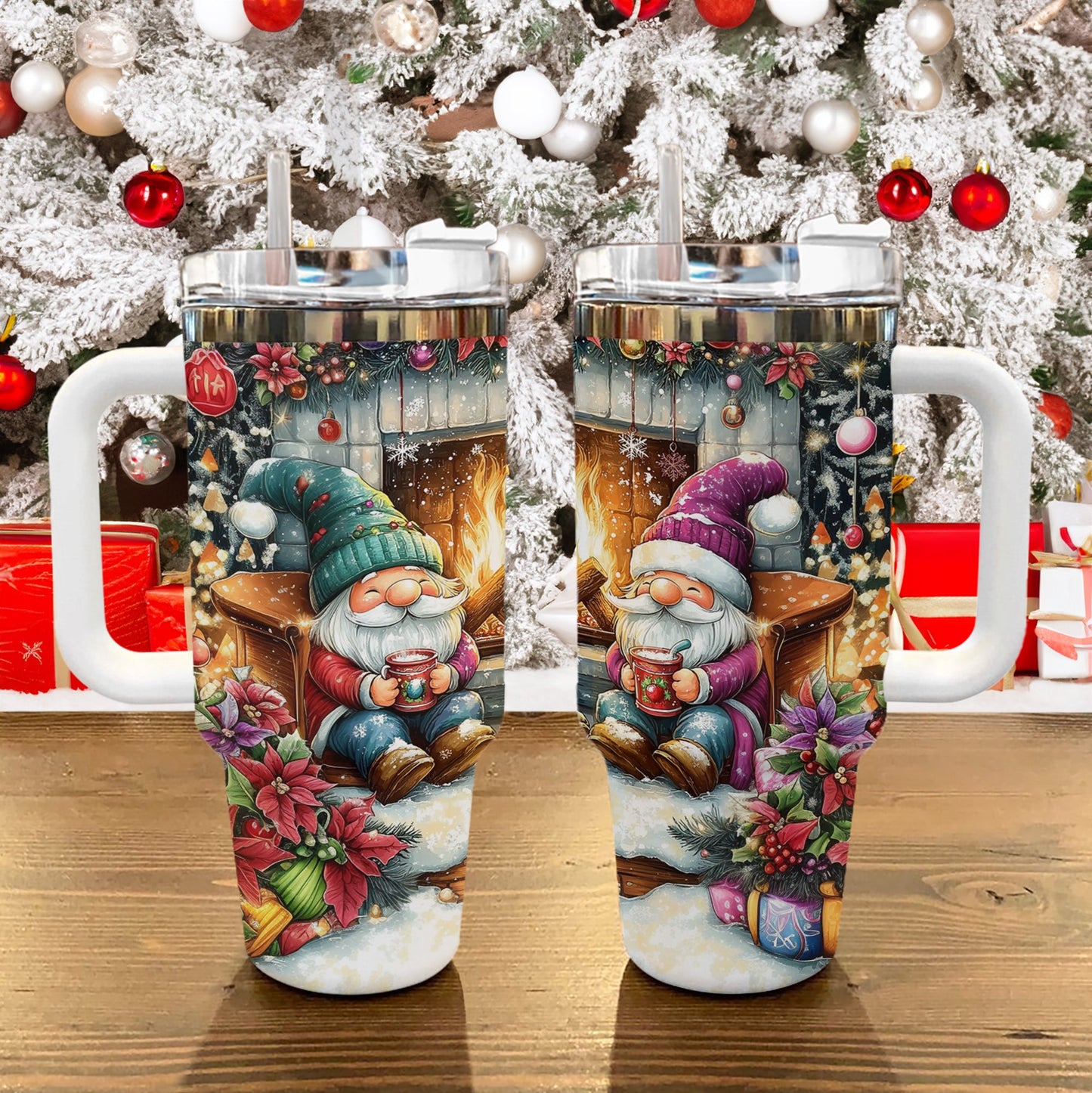 Shineful Tumbler Cozy Gnome Christmas