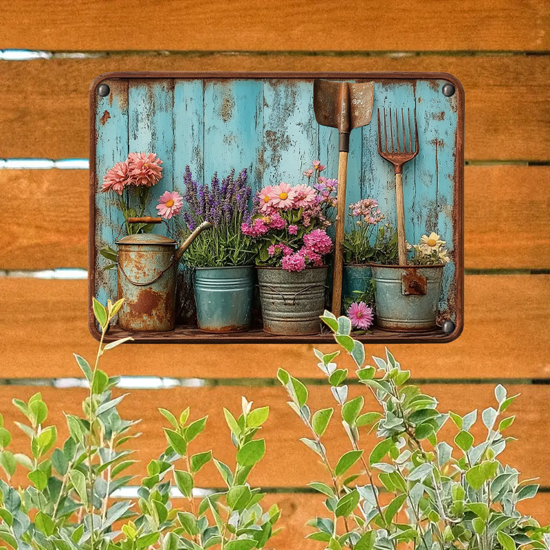 Shineful 2D Metal Sign Rustic Garden Vibe