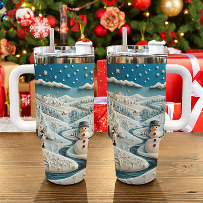 Shineful Glossy Tumbler Winter Village