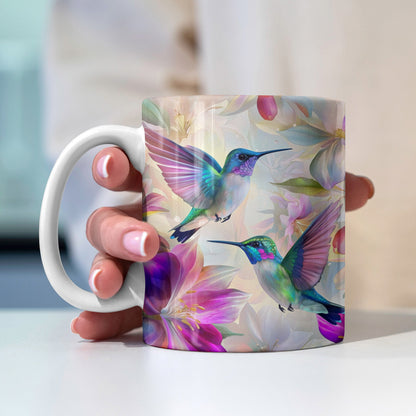 Glänzende Keramiktasse Kolibri Serenity