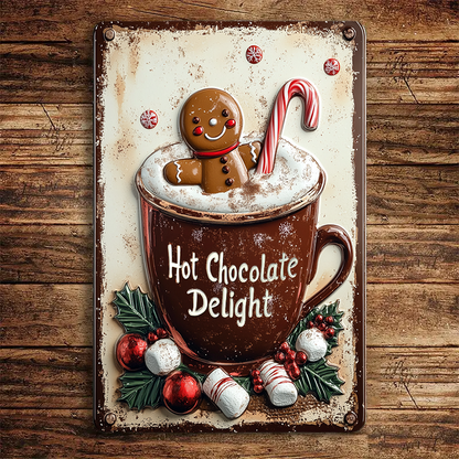 Shineful 2D Metal Sign Festive Hot Chocolate Charm