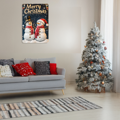 Shineful 2D Metal Sign Merry Christmas Snowman