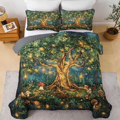 Shineful All Season Quilt 3-Piece Set - Enchanted Forest Tree of Life