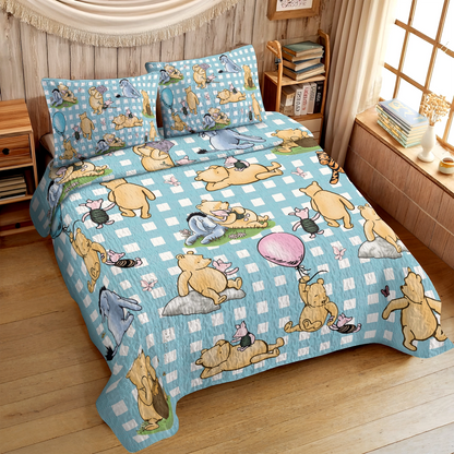 Shineful All Season Quilt 3-Piece Set Winnie the Pooh Picnic