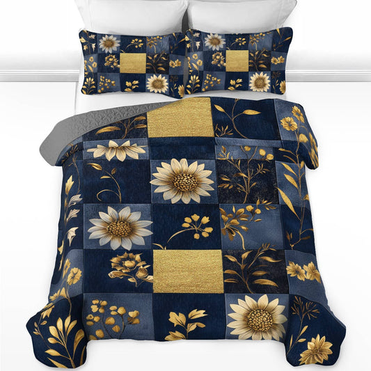 Shineful All Season Quilt 3-teiliges Set Sonnenblumenpracht