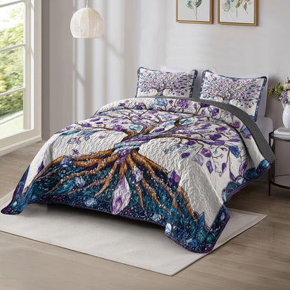 Shineful All Season Quilt 3-Piece Set - Crystal Tree of Life