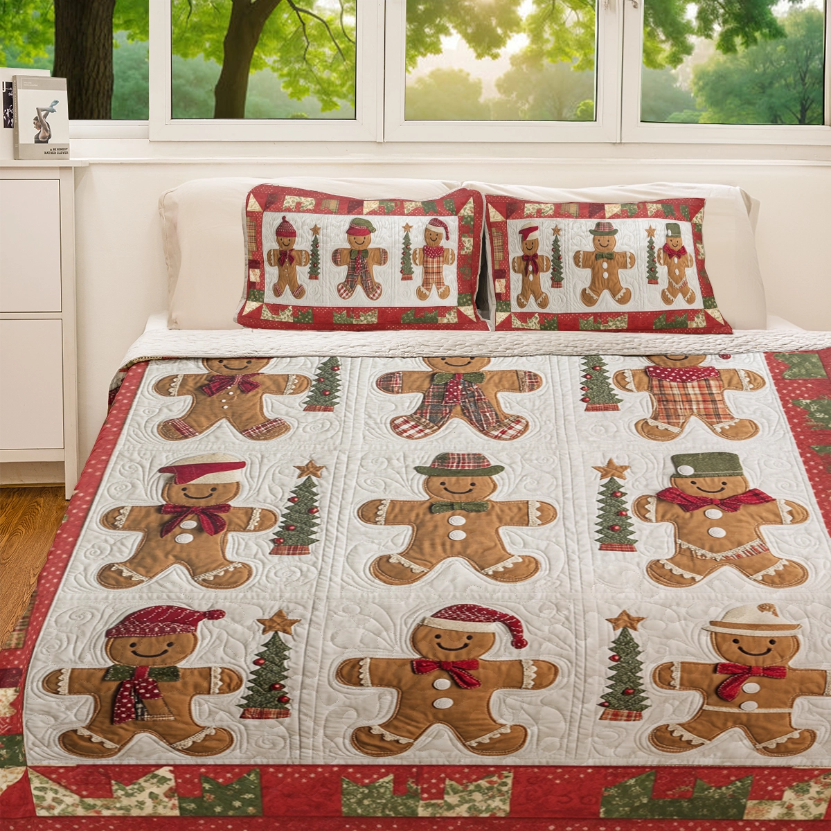 Shineful All Season Quilt 3-Piece Set Gingerbread Delight