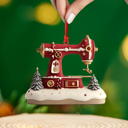 Shineful 2D Acrylic Ornament Christmas Vibe Sewing Machine