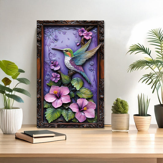 Shineful 2D Metal Sign Hummingbird Wings Of Wonder