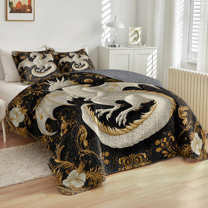 Shineful All Season Quilt 3-Piece Set Golden Scales