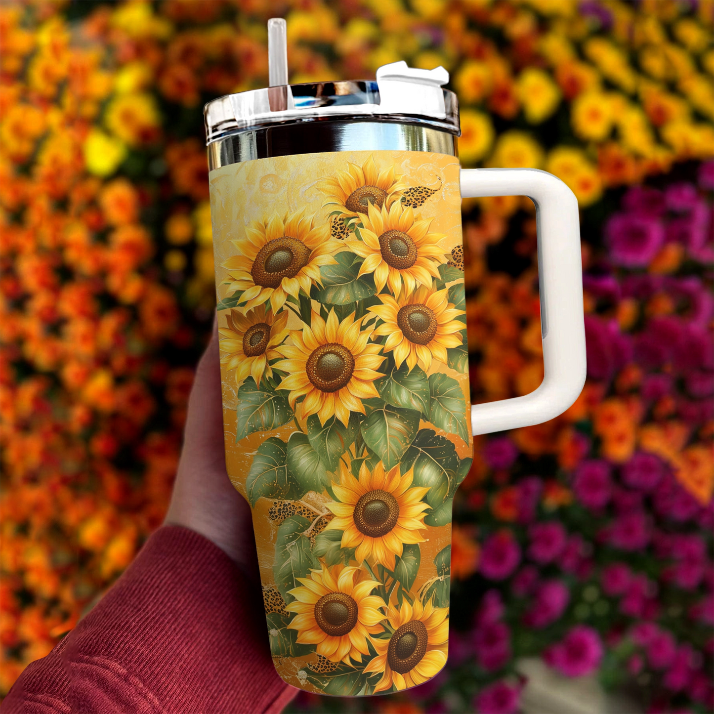 Shineful Tumbler Sunflower Golden Bloom Elegance