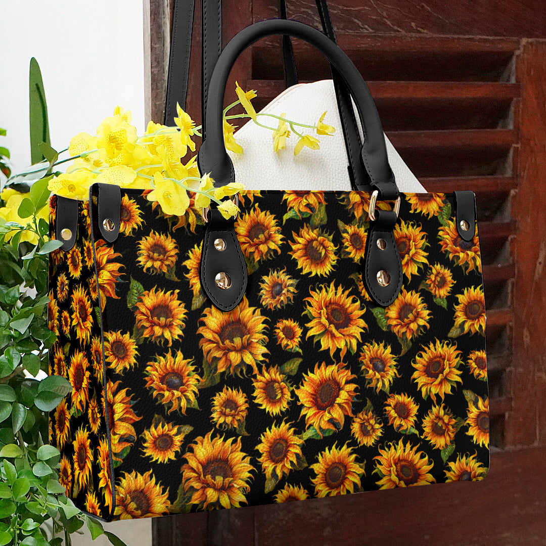 Sac en Cuir Brillant Sunburst Elegance