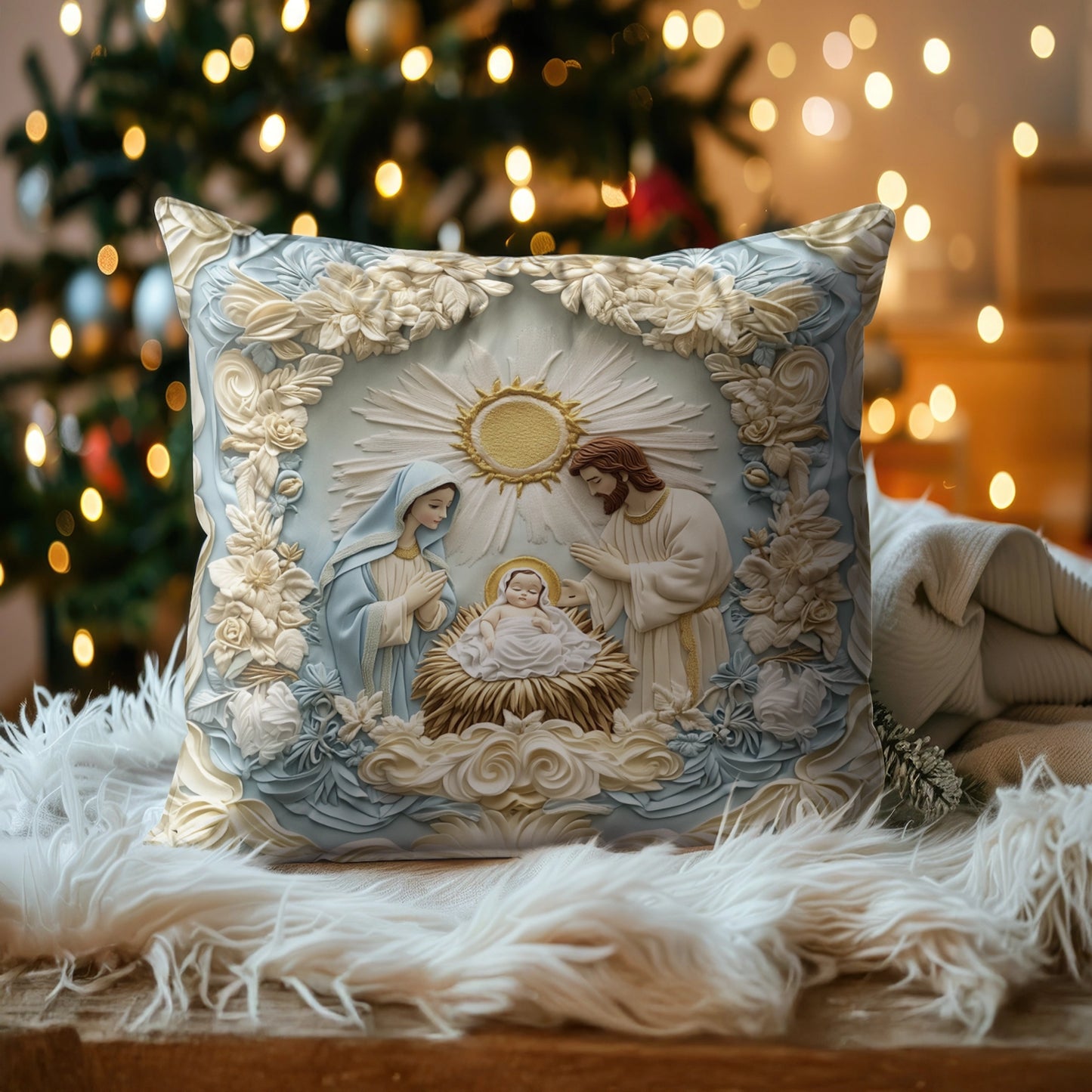 Shineful 2D Print Cushion Cover, Pillowcase, Pillows Covers Bethlehem Serenity