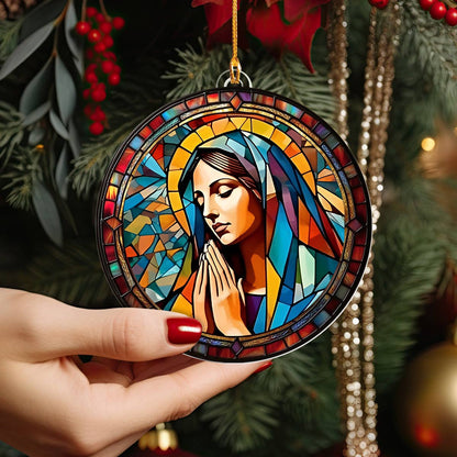 Glänzendes 2D-Acryl-Ornament „Mary's Grace“ 