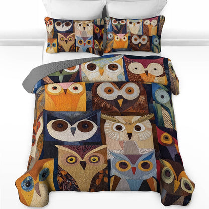 Shineful All Season Quilt 3-Piece Set - Hoots of Harmony