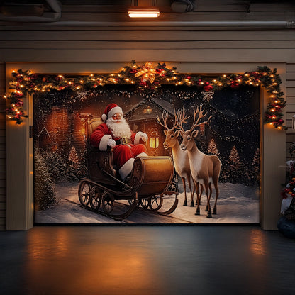 Shineful Garage Door Banner Decoration - Santa’s Christmas Journey
