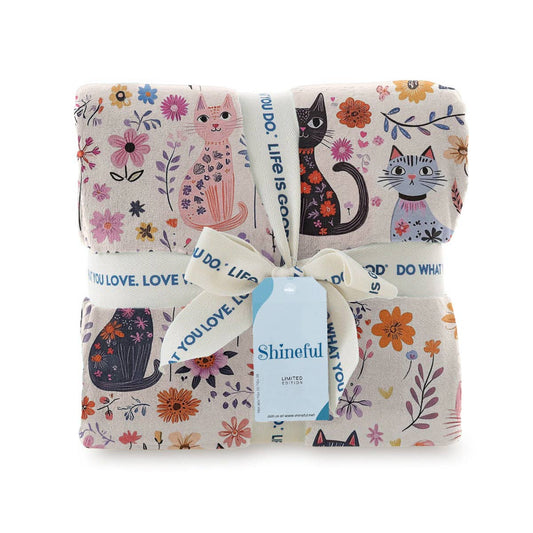 Couverture polaire brillante Catty Blooms