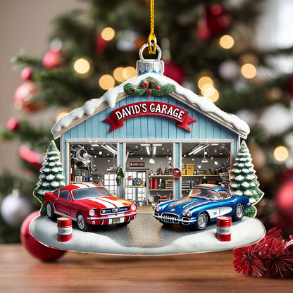 Shineful 2D Acrylic Ornament Personalized Classic Car Garage