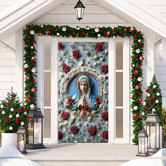 Shineful Door Cover - Sacred Heart Virgin Mary