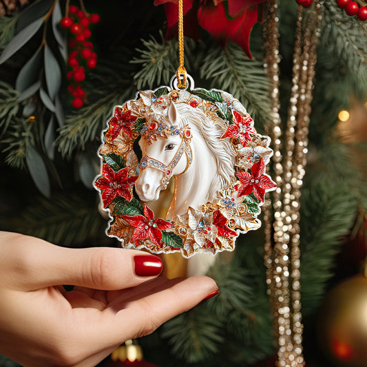 Glänzendes 2D-Acryl-Ornament Weihnachtsstern Majestic Horse Collection 