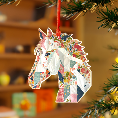 Shineful Decoration Ornament Gentle Floral Horse