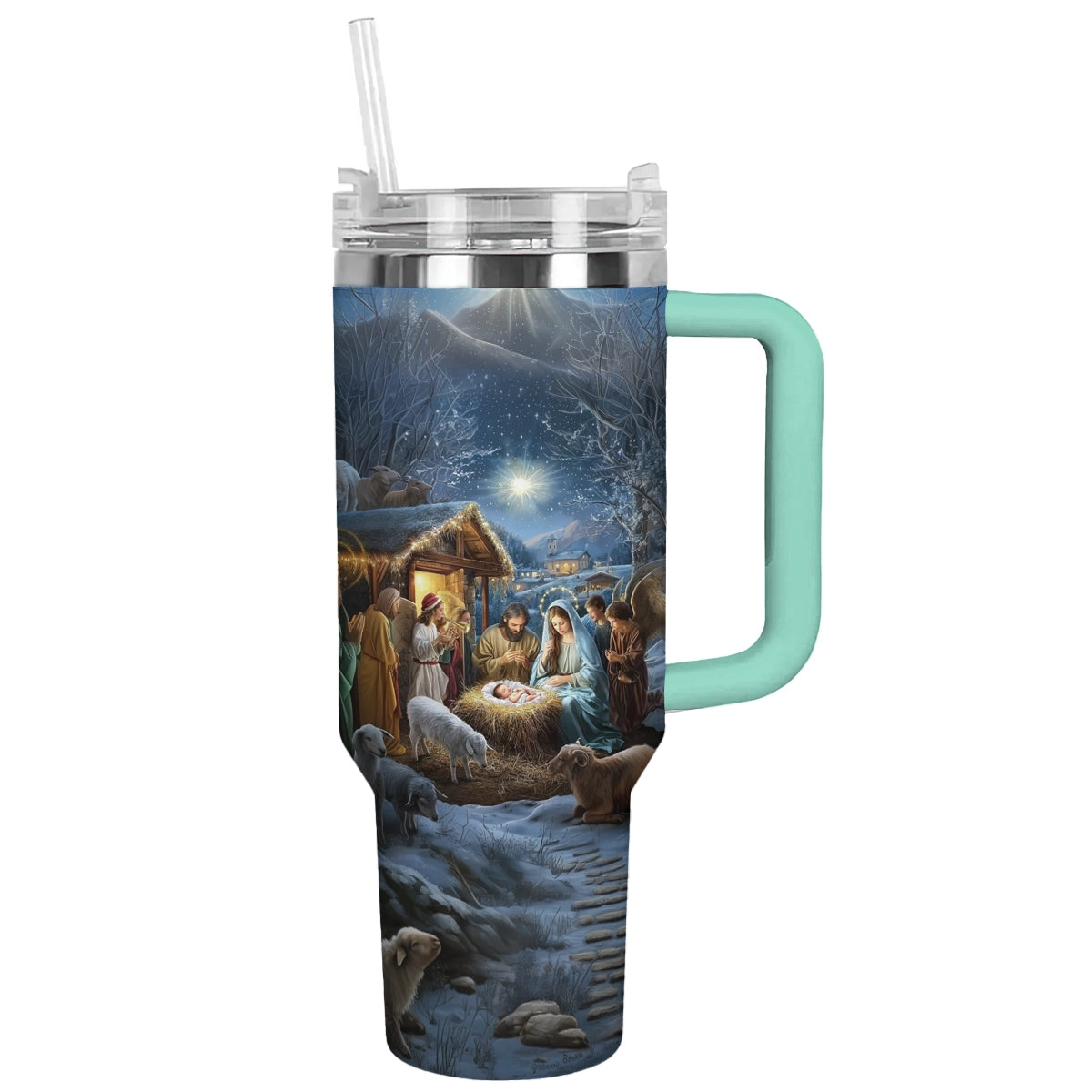 Shineful Tumbler Christmas Nativity Scene Holy Night