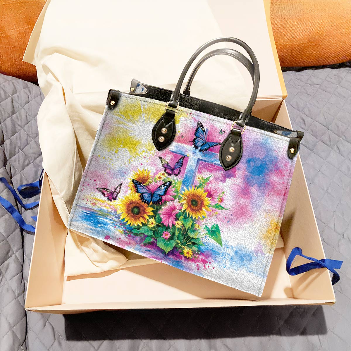 Shineful Leather Bag Charming Flowers Hope