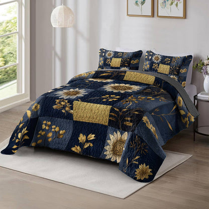 Shineful All Season Quilt 3-Piece Set Sunflower Splendor