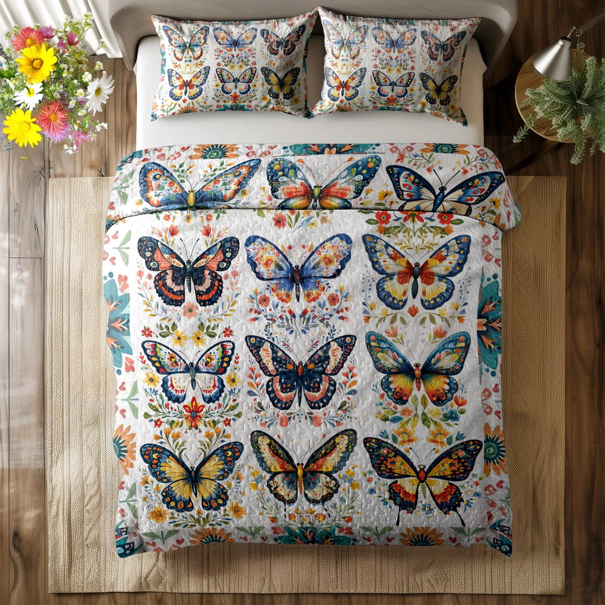 Shineful All Season Quilt 3-Piece Set - Butterfly Bliss