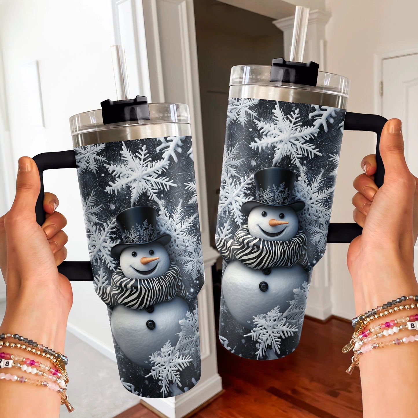 Shineful Glossy Tumbler Frosty Elegance Snowman