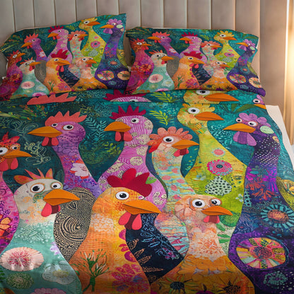 Ensemble de draps Shineful 4 pièces Chicken Lady