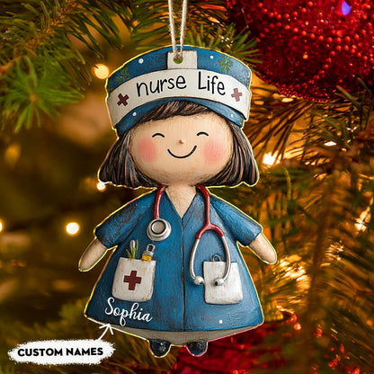 Shineful 2D Acrylic Ornament Personalized Nurse Life