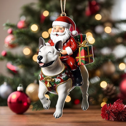 Shineful 2D Acrylic Ornament Santa's Loyal Ride