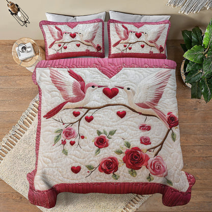 Shineful All Season Quilt 3-Piece Set Hummingbird Love