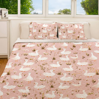 Shineful All Season Quilt 3-Piece Set Goosey Dreams