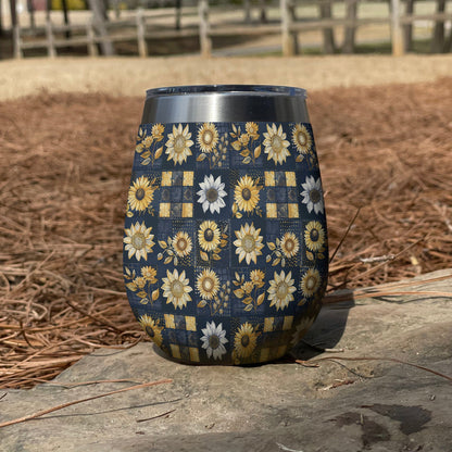 Shineful Wine Tumbler Inelegance Sunflowers