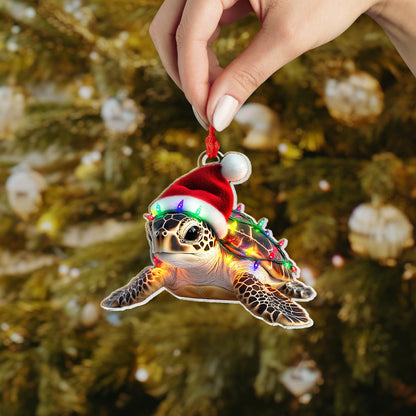 Shineful 2D Acrylic Ornament Christmas Sea Turtle