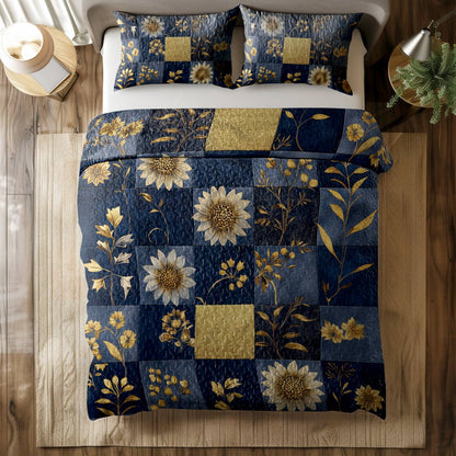 Shineful All Season Quilt 3-Piece Set Sunflower Splendor