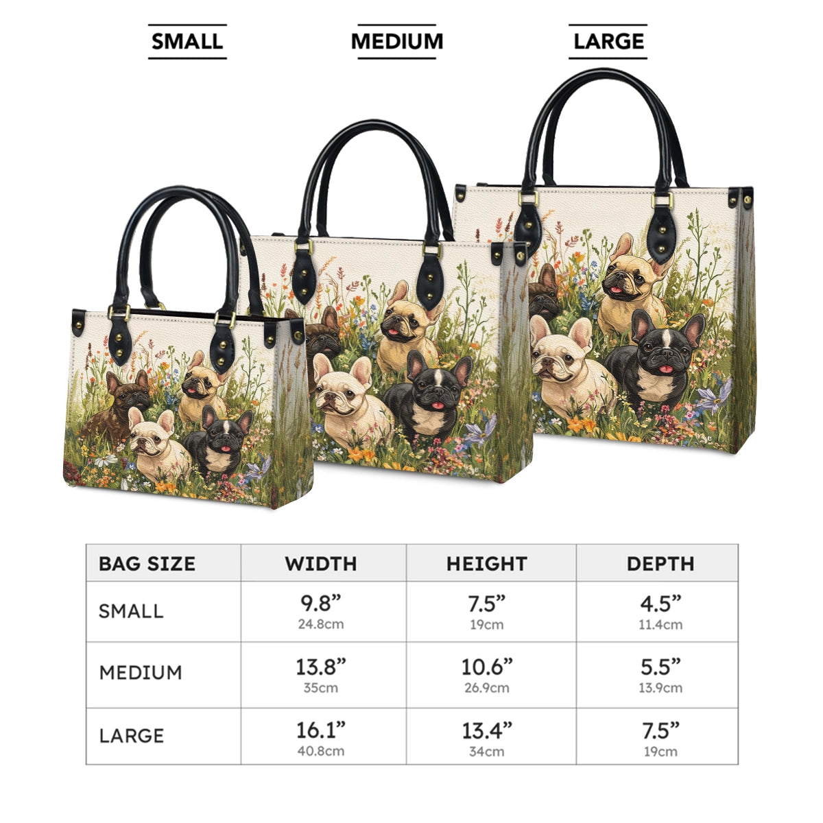 Shineful Leather Bag Frenchie Bloom