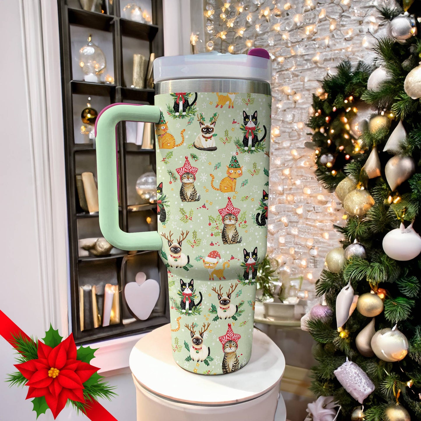 Shineful Tumbler Christmas Cats