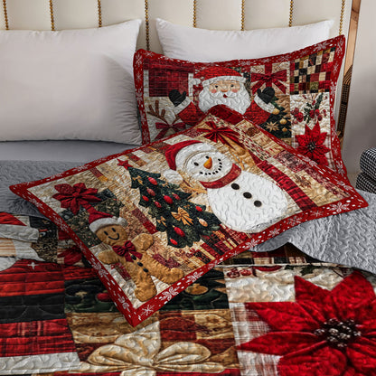 Shineful All Season Quilt 3-Piece Set - Santa's Cozy Christmas